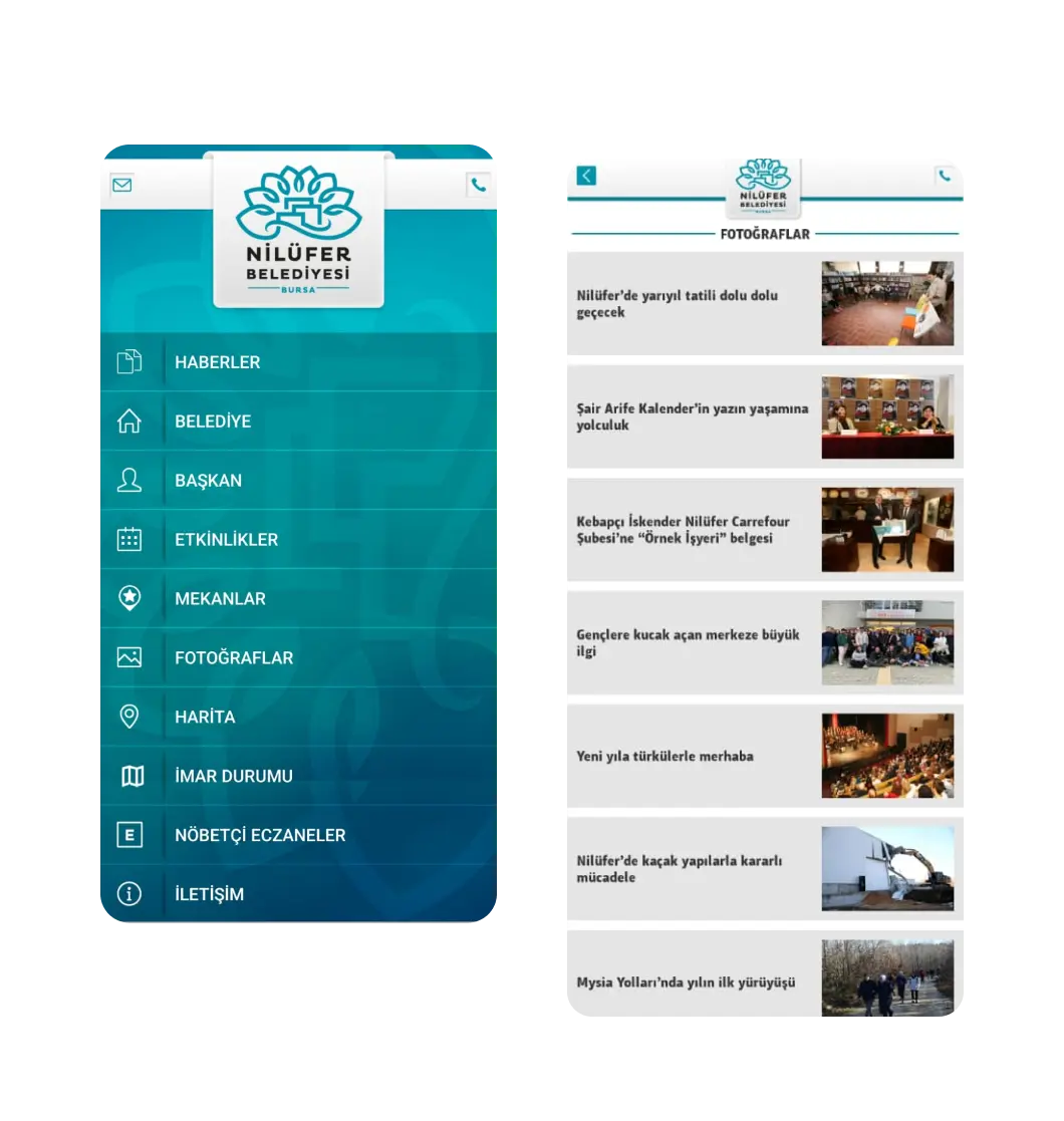 Nilüfer Mobile Application